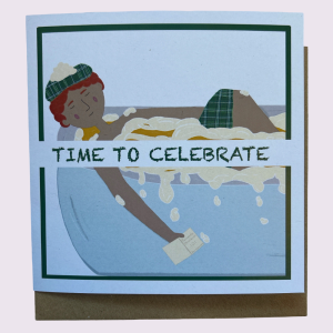 Celebration Card Man in Beer Bath